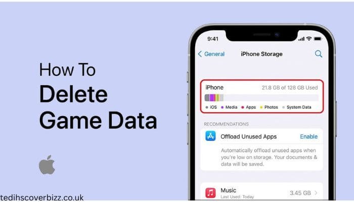 how to delete game data on iphone